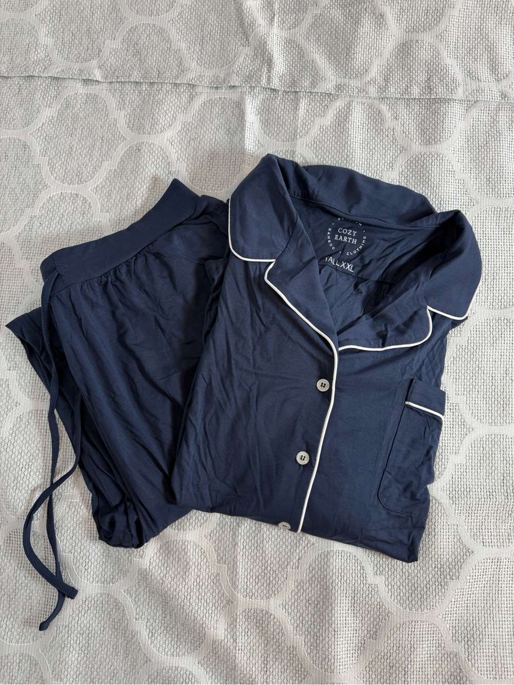 Cozy Earth Navy Bamboo Pajama Set-Women’s Tall